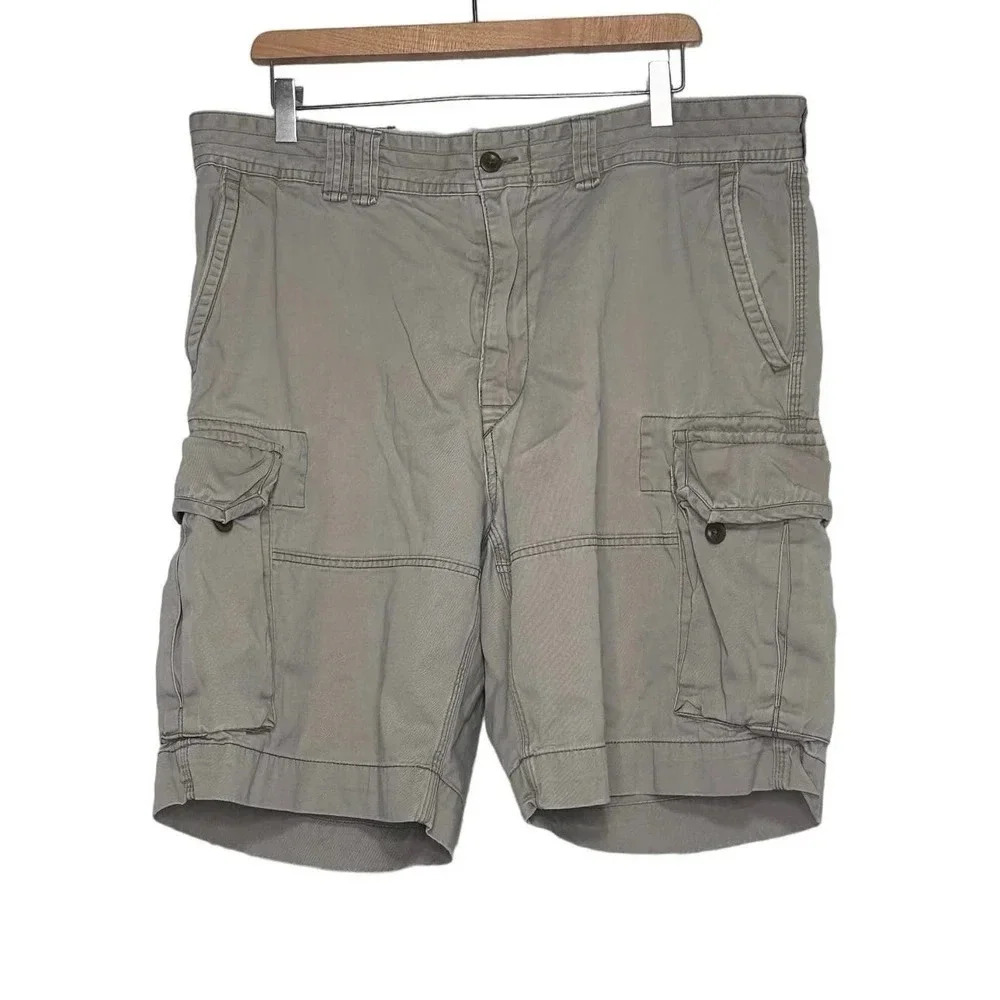 Vintage Polo Ralph Lauren men’s 38 tan cotton cargo 10” inseam‎ shorts